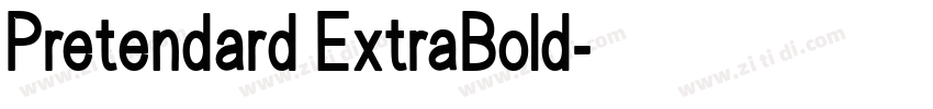 Pretendard ExtraBold字体转换